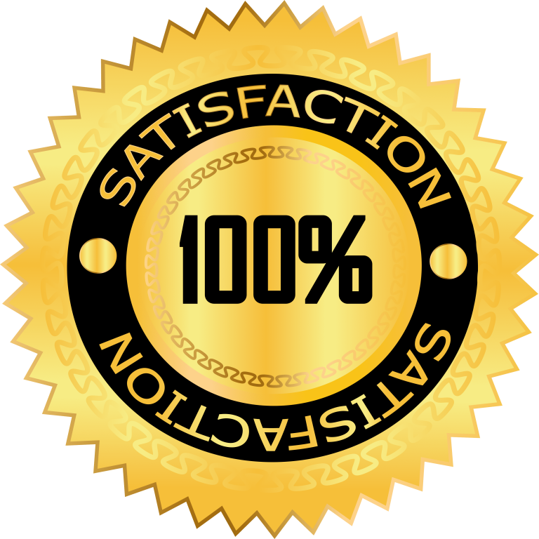 100% Satisfaction badge