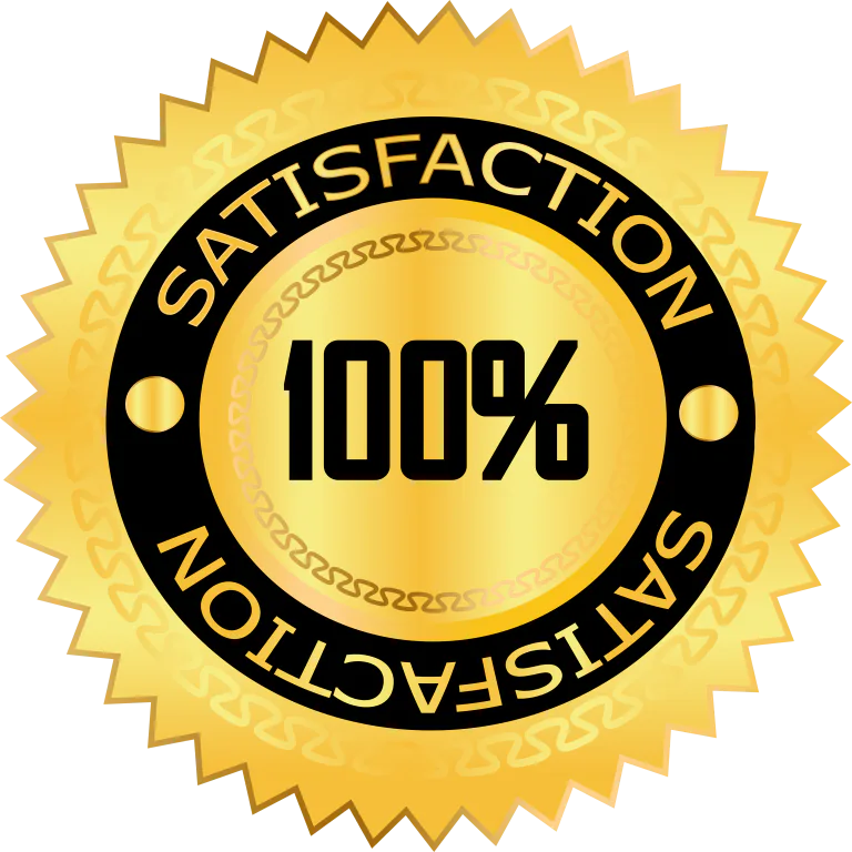 100% Satisfaction badge